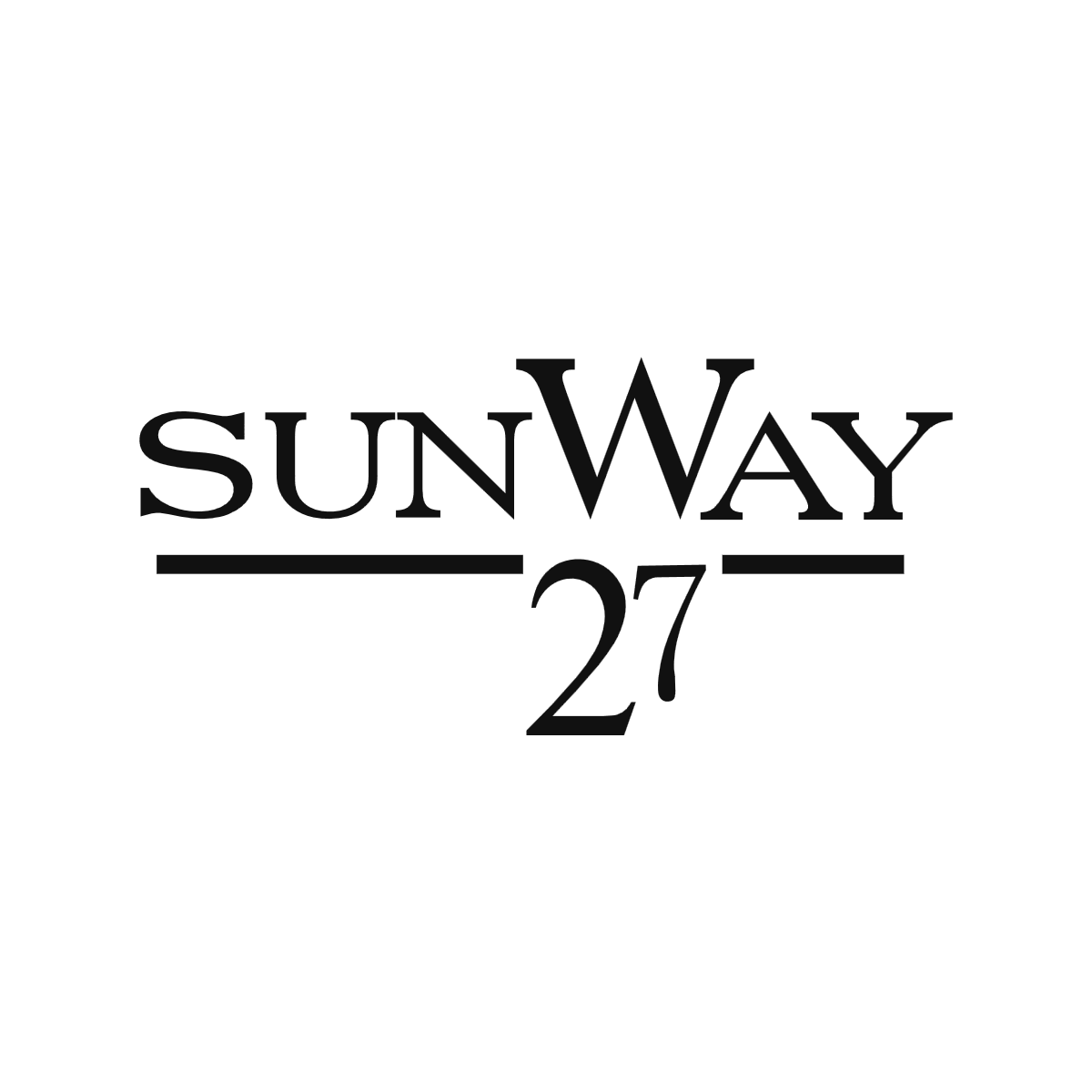 Logo Jeanneau Sun Way 27 bicolore bleu et rouge en adhésif personnalisable