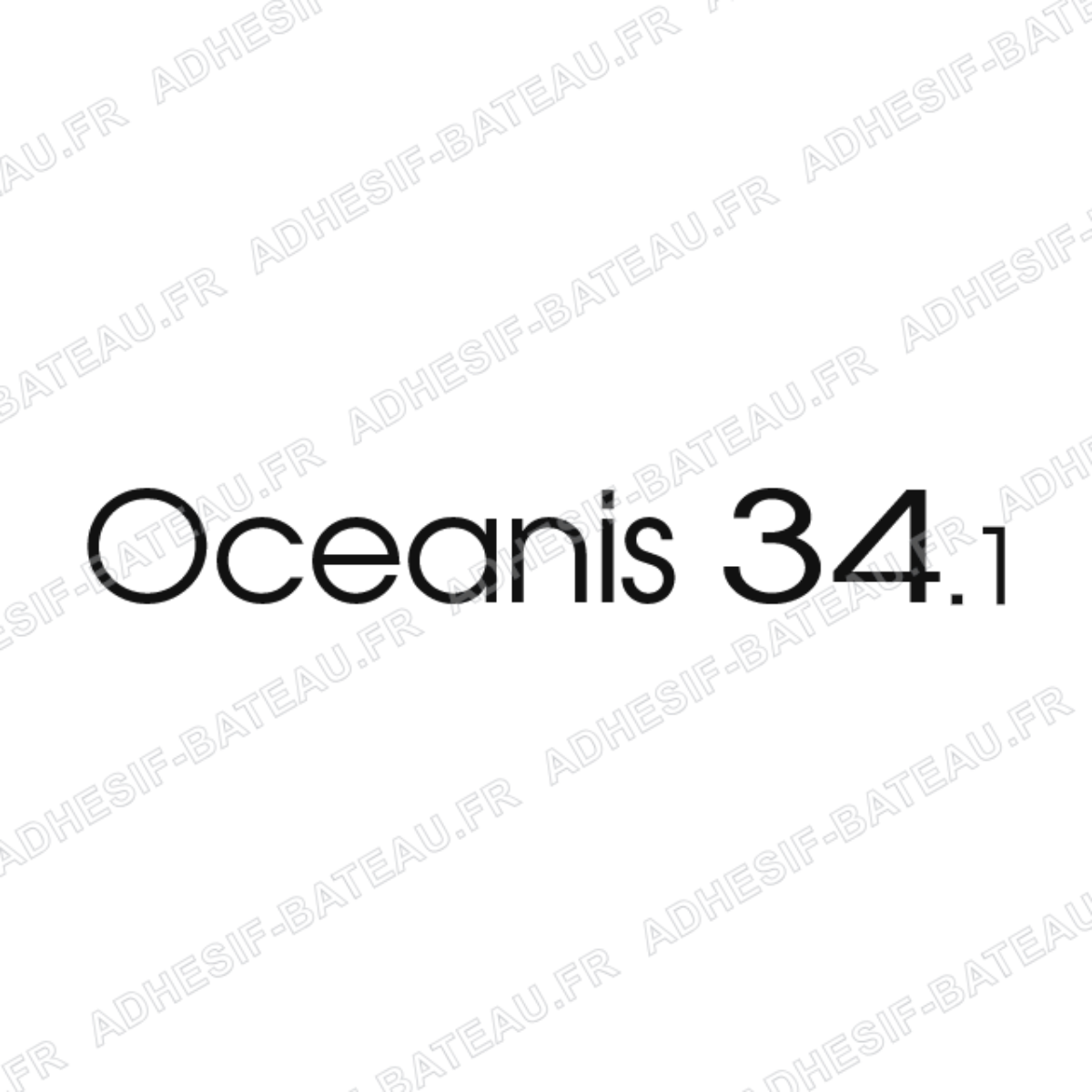 Logo Bénéteau Oceanis 34.1 avec lettrage fin et moderne pour voilier
