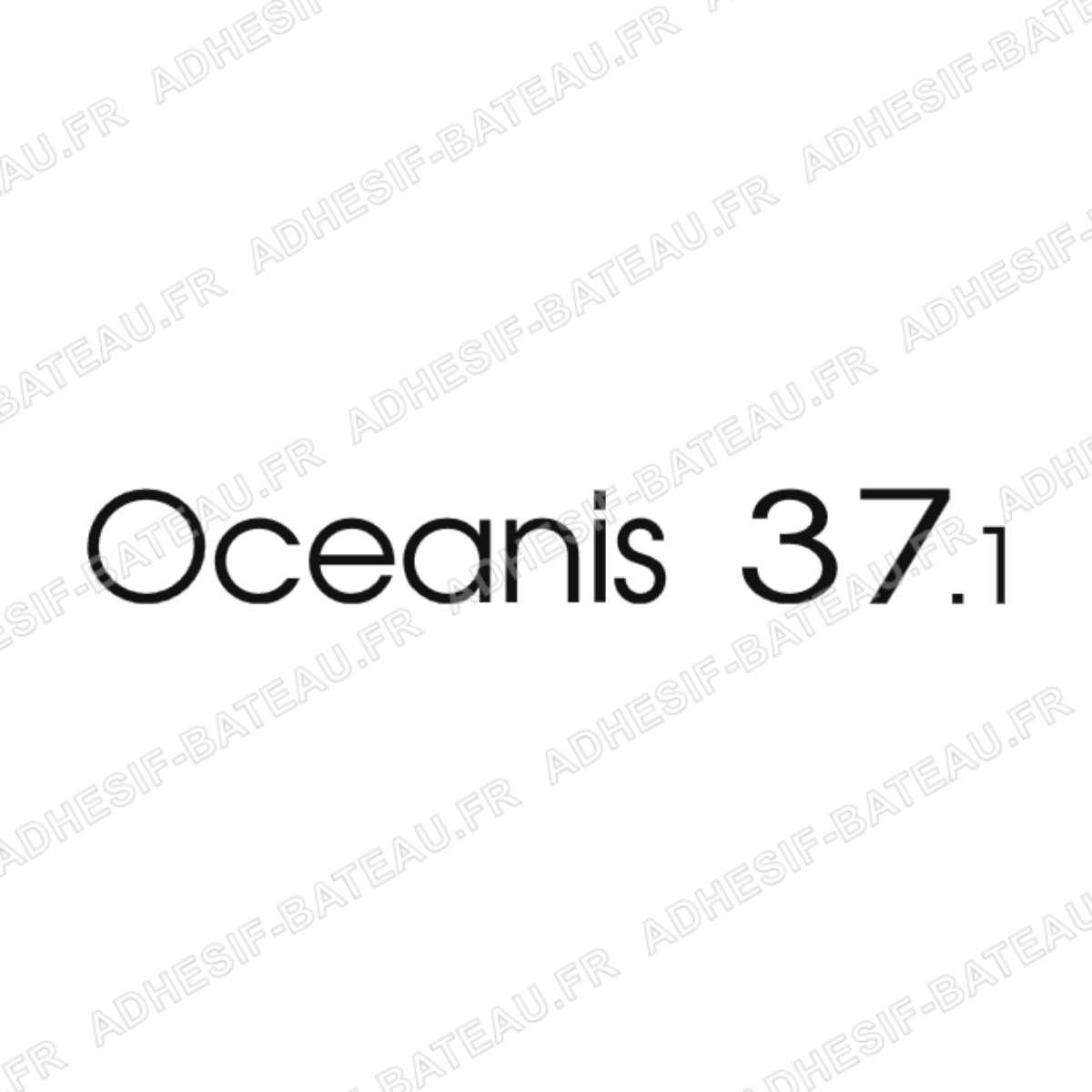 Logo Bénéteau Oceanis 37.1 avec lettrage fin et moderne pour voilier