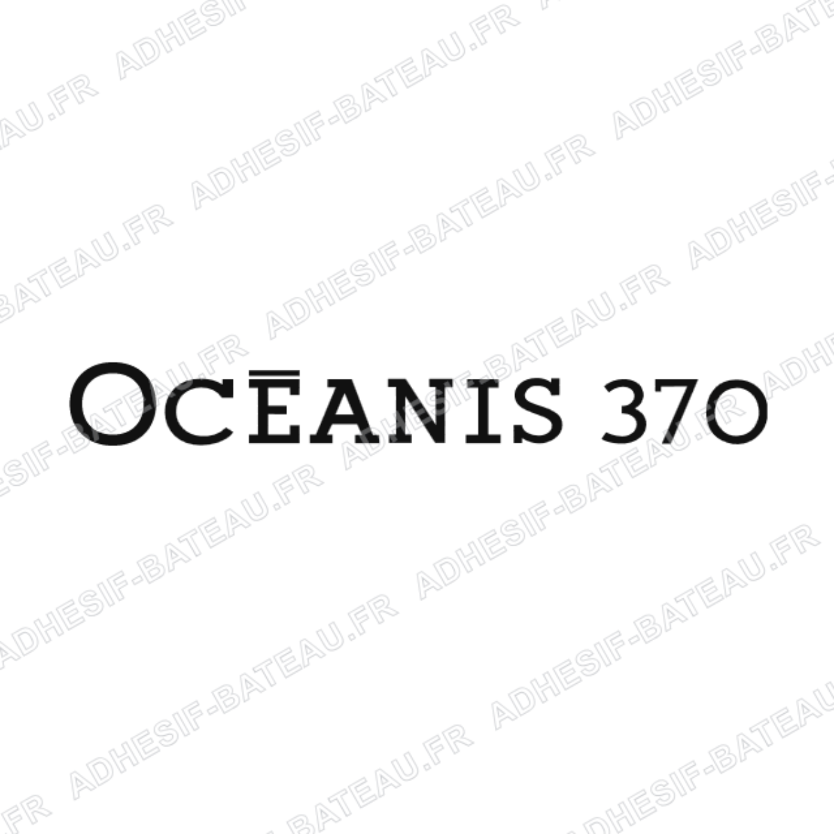 Logo Bénéteau Oceanis 370 avec lettrage rétro en capitales pour voilier