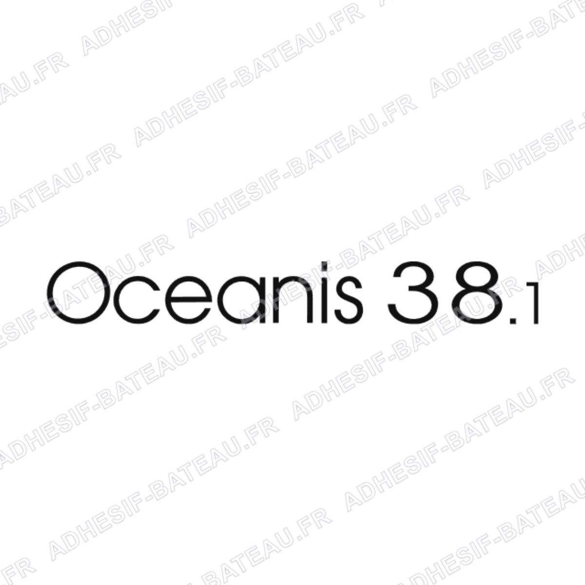 Logo Bénéteau Oceanis 38.1 avec lettrage fin et moderne pour voilier