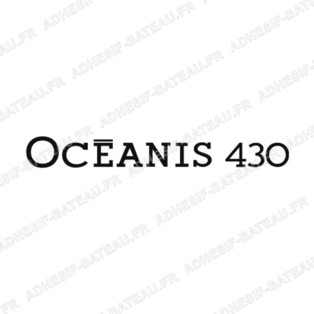 Logo Bénéteau Oceanis 430 avec lettrage rétro en capitales pour rénovation de voilier