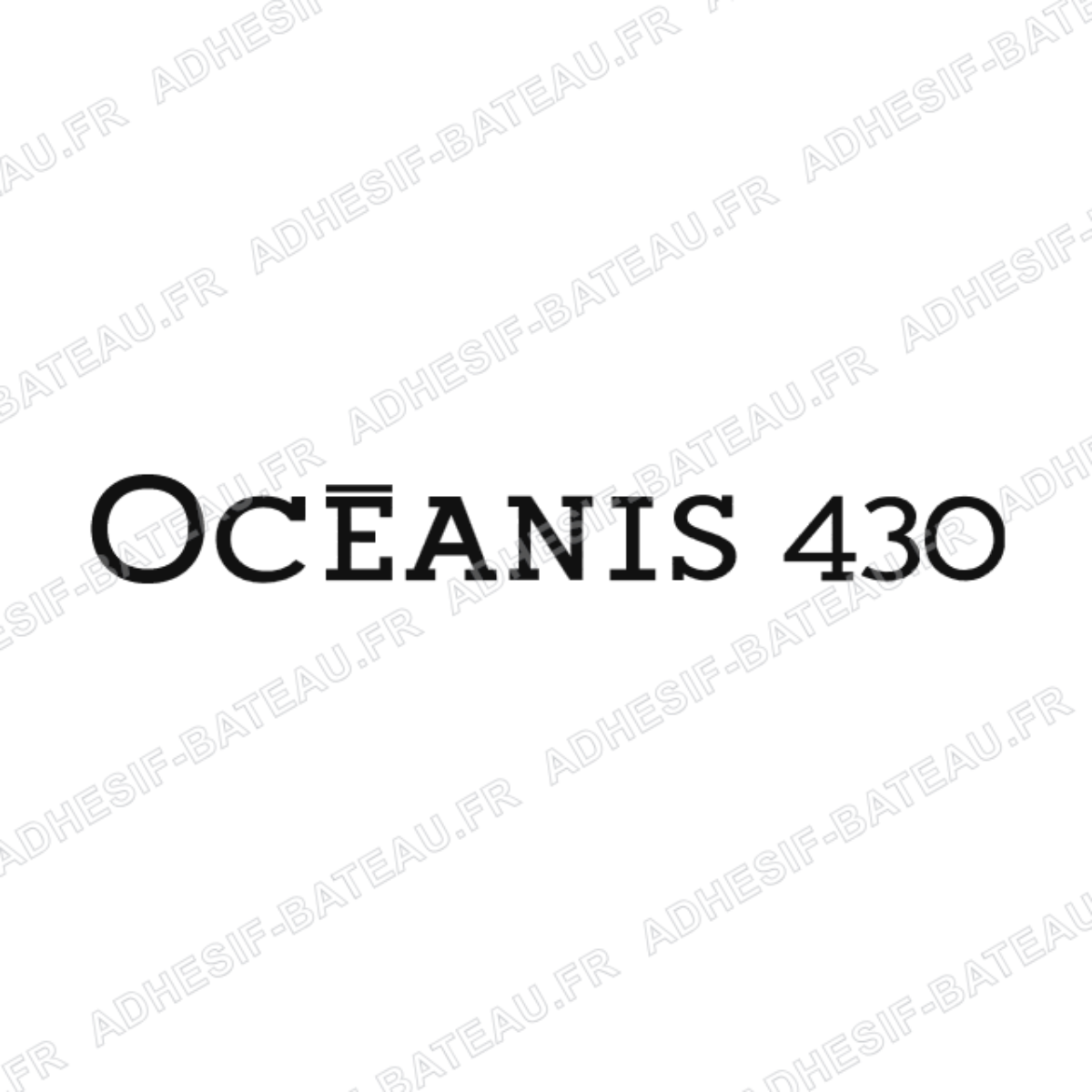 Logo Bénéteau Oceanis 430 avec lettrage rétro en capitales pour rénovation de voilier