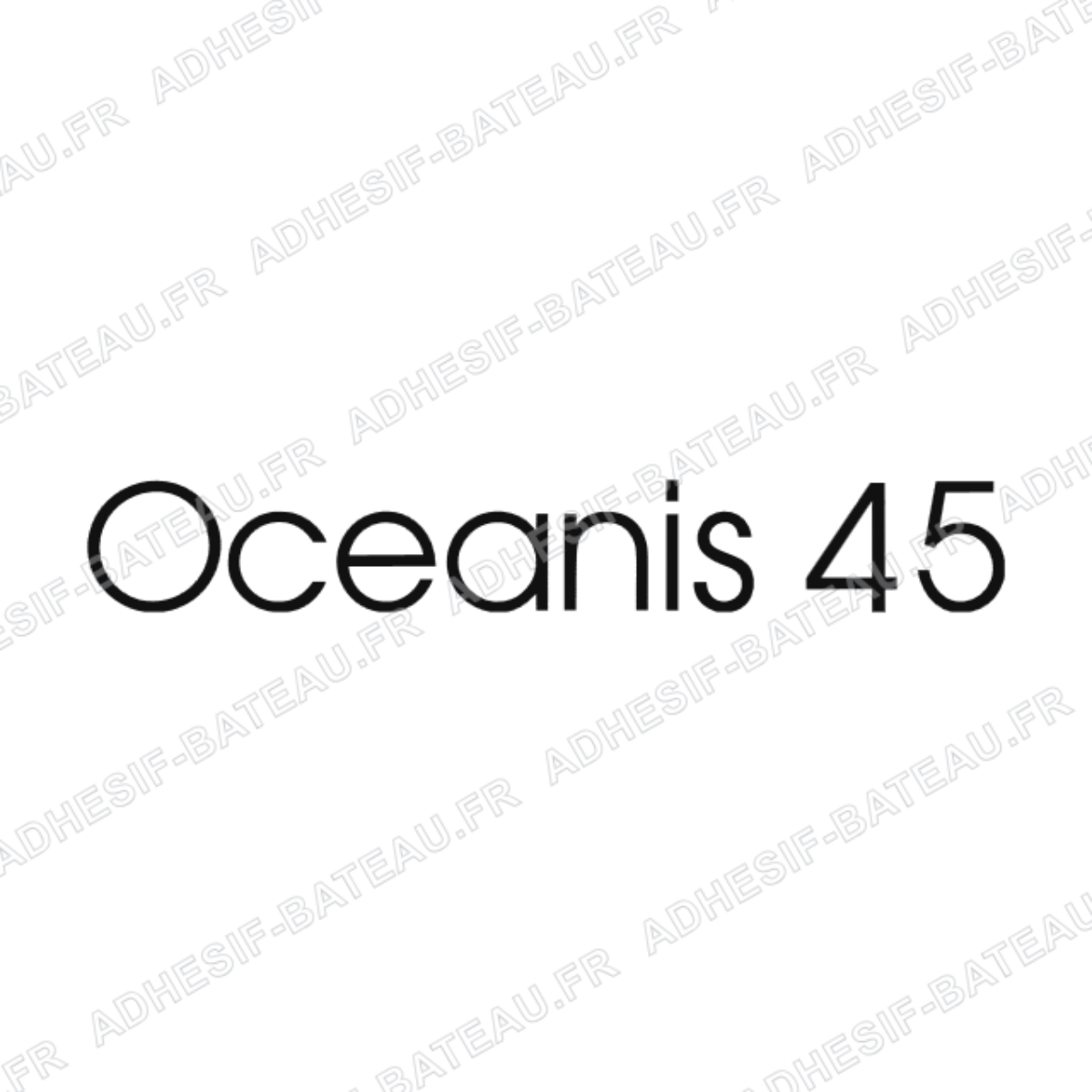 Logo Bénéteau Oceanis 45 avec lettrage fin et élégant pour voilier