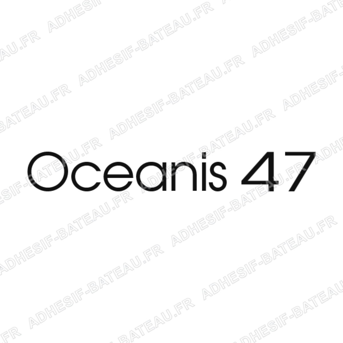 Logo Bénéteau Oceanis 47 avec lettrage fin et moderne pour voilier