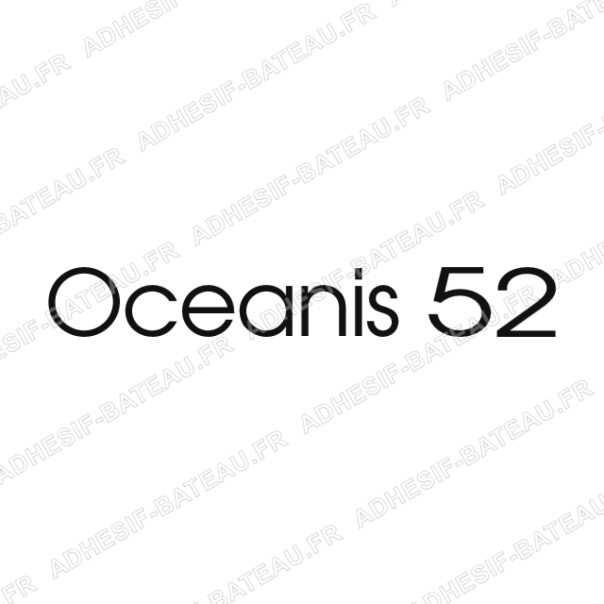 Logo Bénéteau Oceanis 52 avec lettrage fin et moderne pour voilier