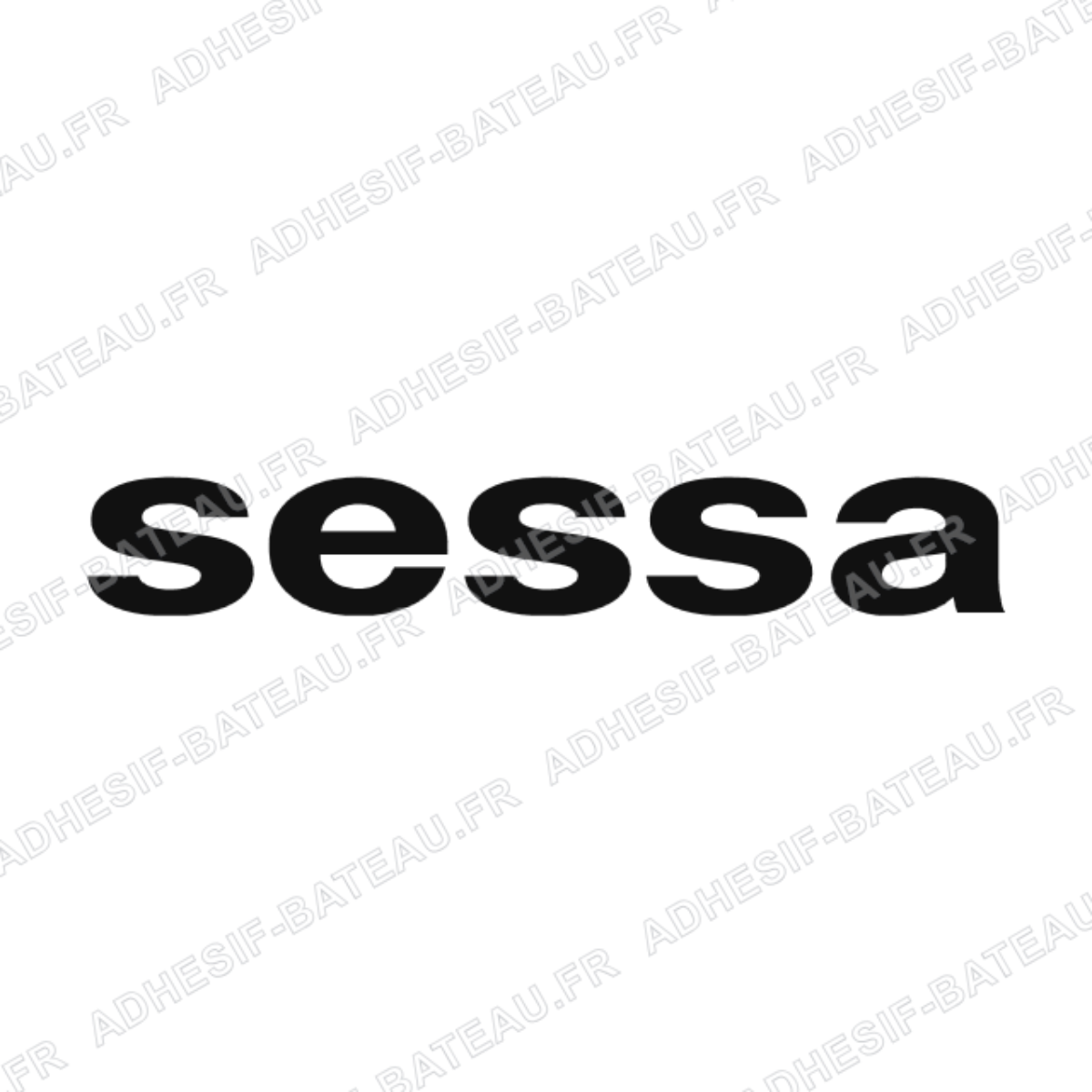 Logo Sessa en lettrage noir pour rénovation et refit de bateau