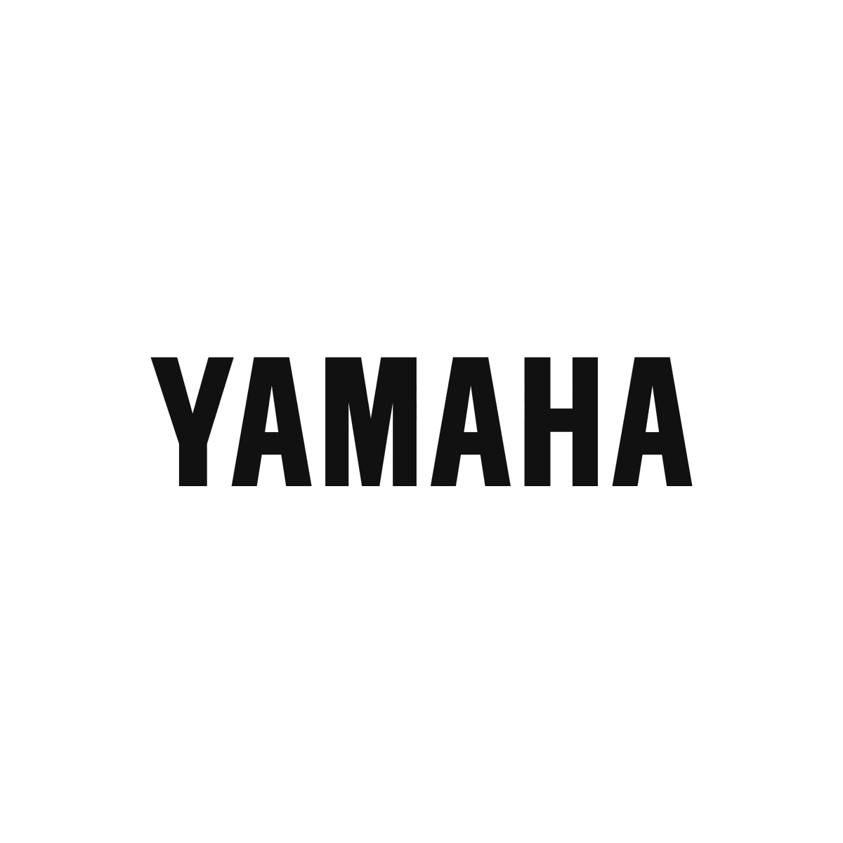 Logo Yamaha noir en lettrage majuscule découpé sans fond